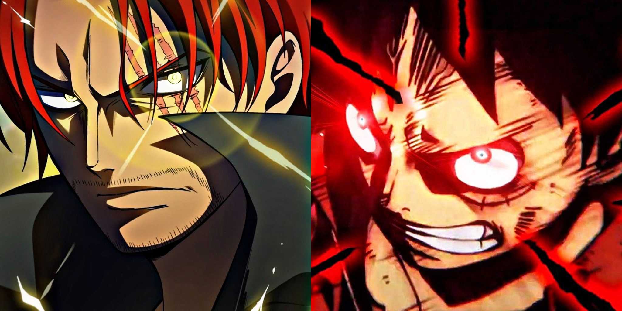 shanks luffy conqueror haki one piece