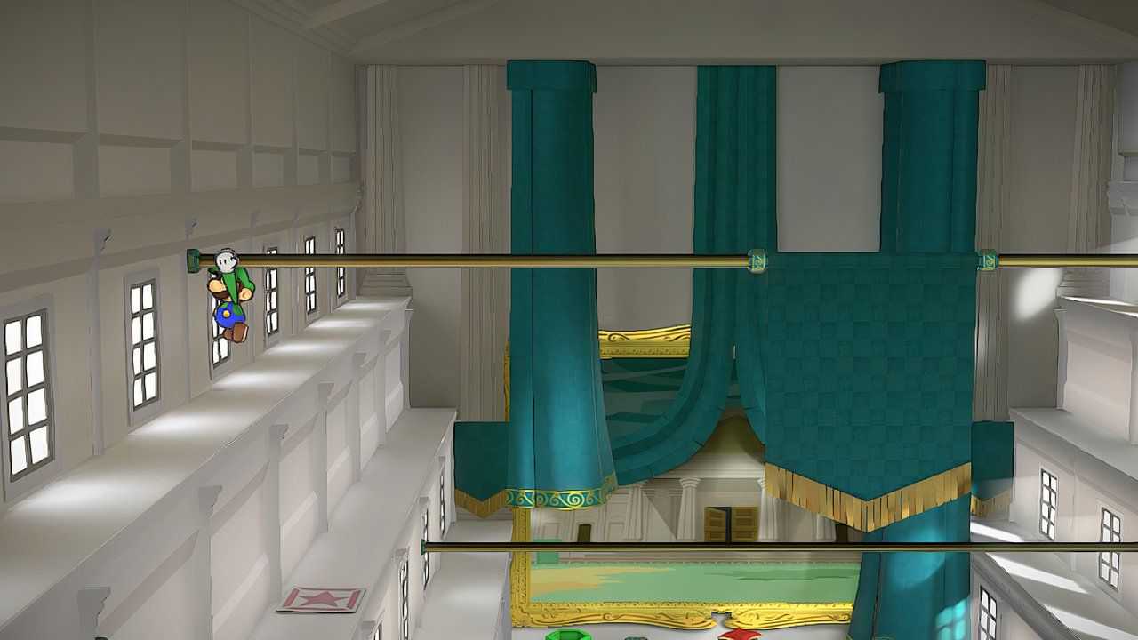 Image of Mario on the upper ledge on the left side in Paper Mario TTYD