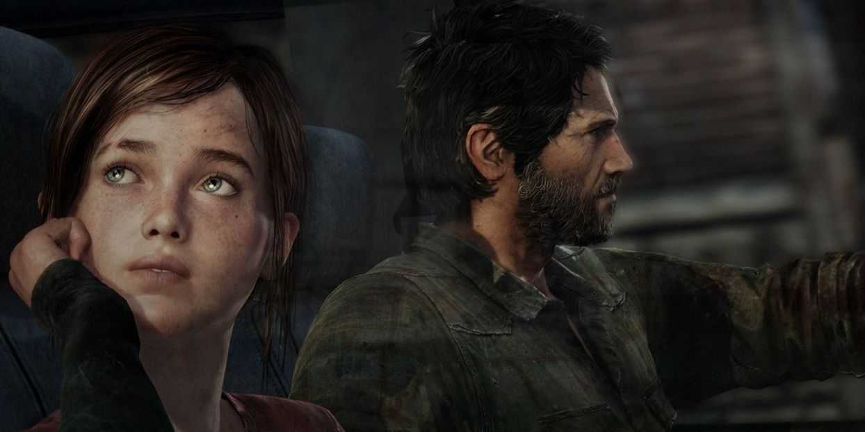 Last of us Joel Ellie em um carro viajando pelo apocalipse zumbi