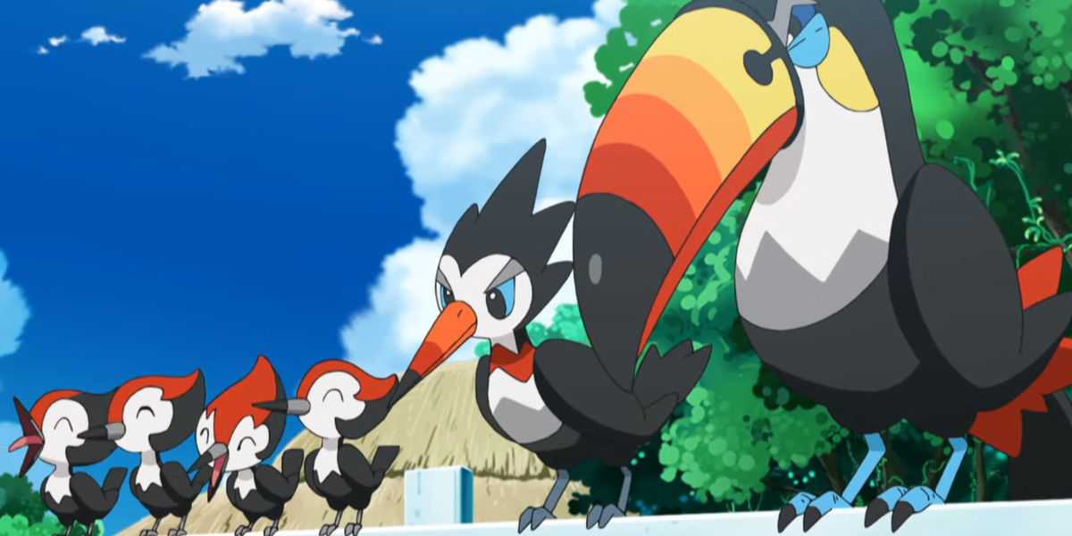 Pikipek Trumbeak Toucannon Pokemon Anime