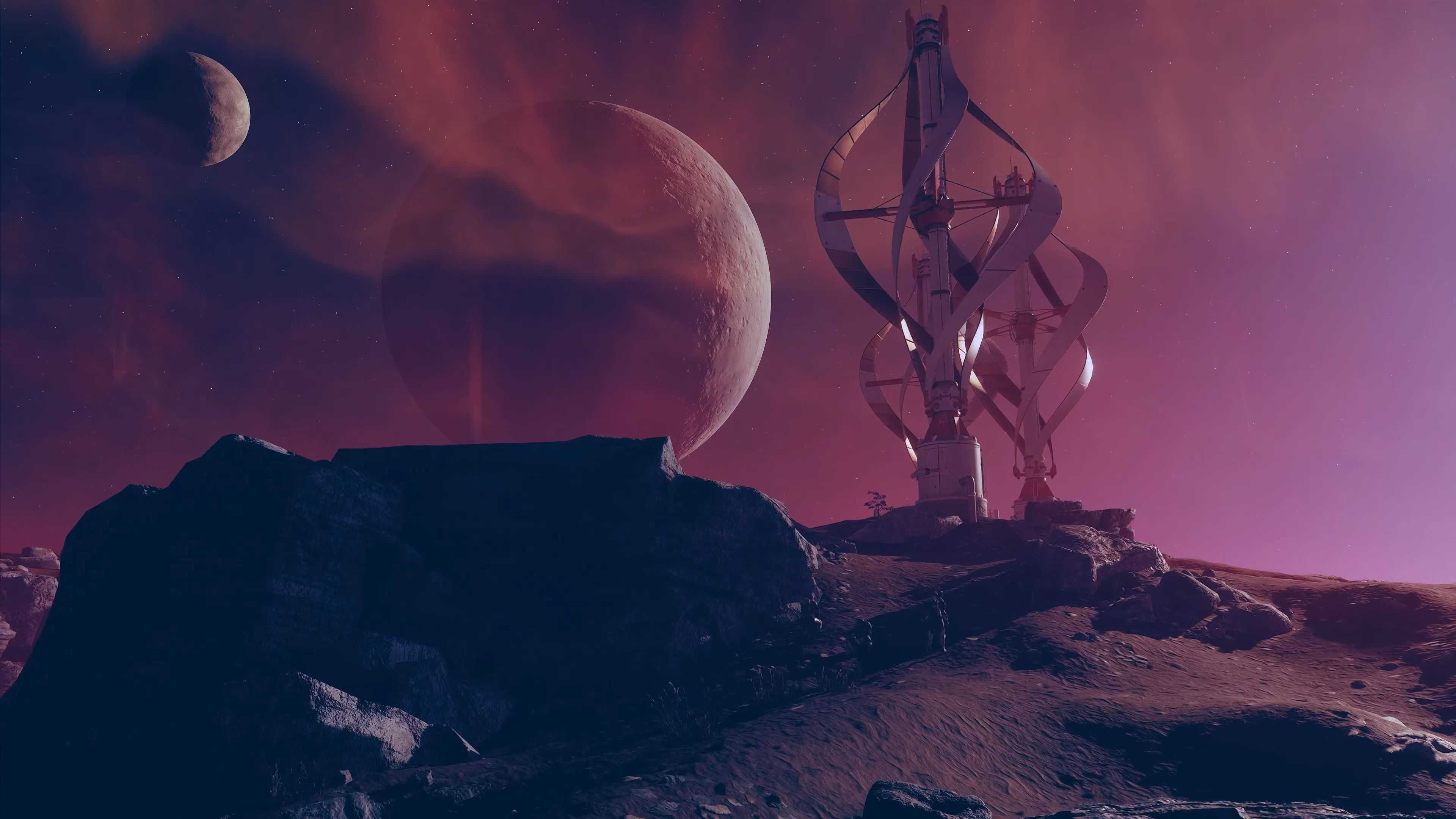 Wind mills in Starfield: Shattered Space's deep dive video