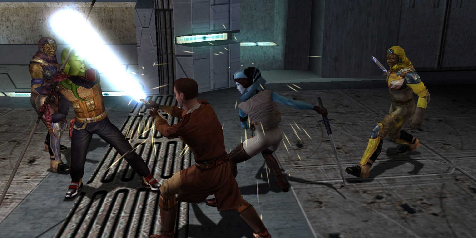 A player in battle Star Wars: Knights of the Old Republic