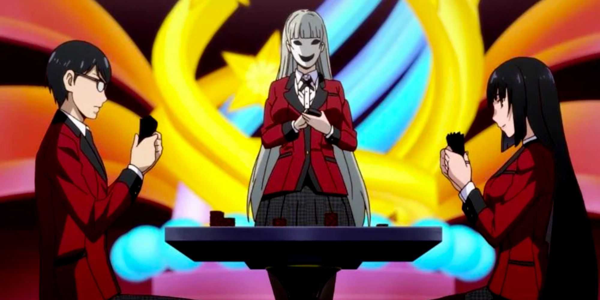 Kakegurui Best Games Choice Poker Kaede, Yumeko and Kirari Momobami