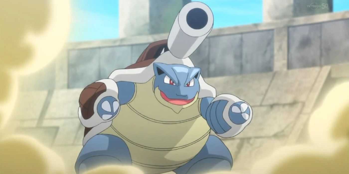 Pokemon Anime Mega Blastoise Readying Shot