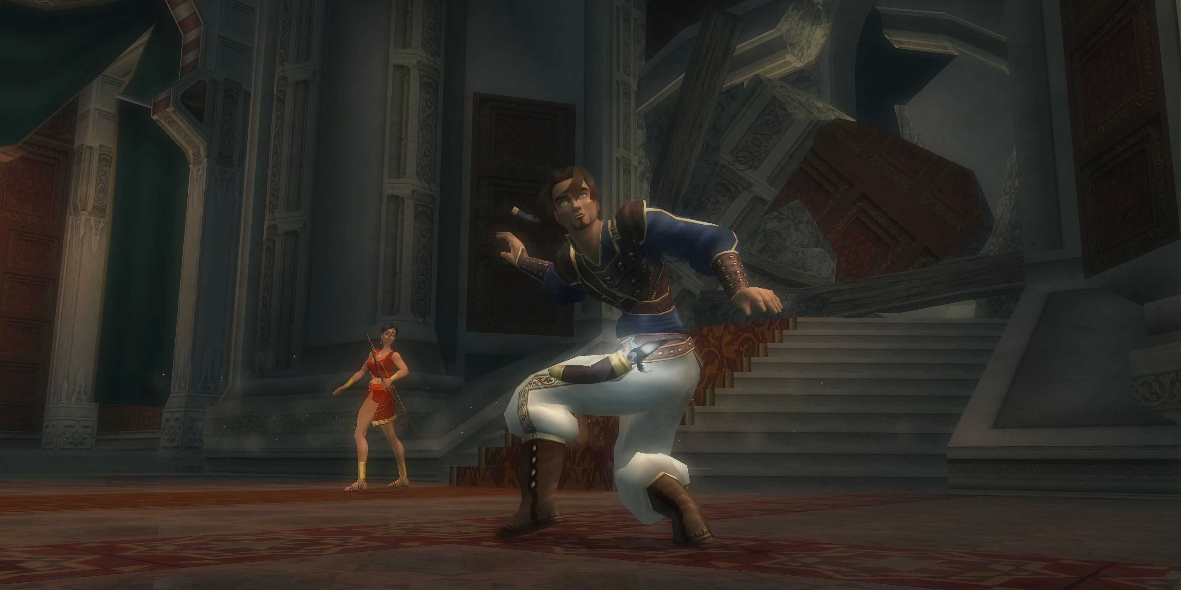 Showcasing a screenshot from an ingame cutscene in Prince of Persia - The Sands of Time