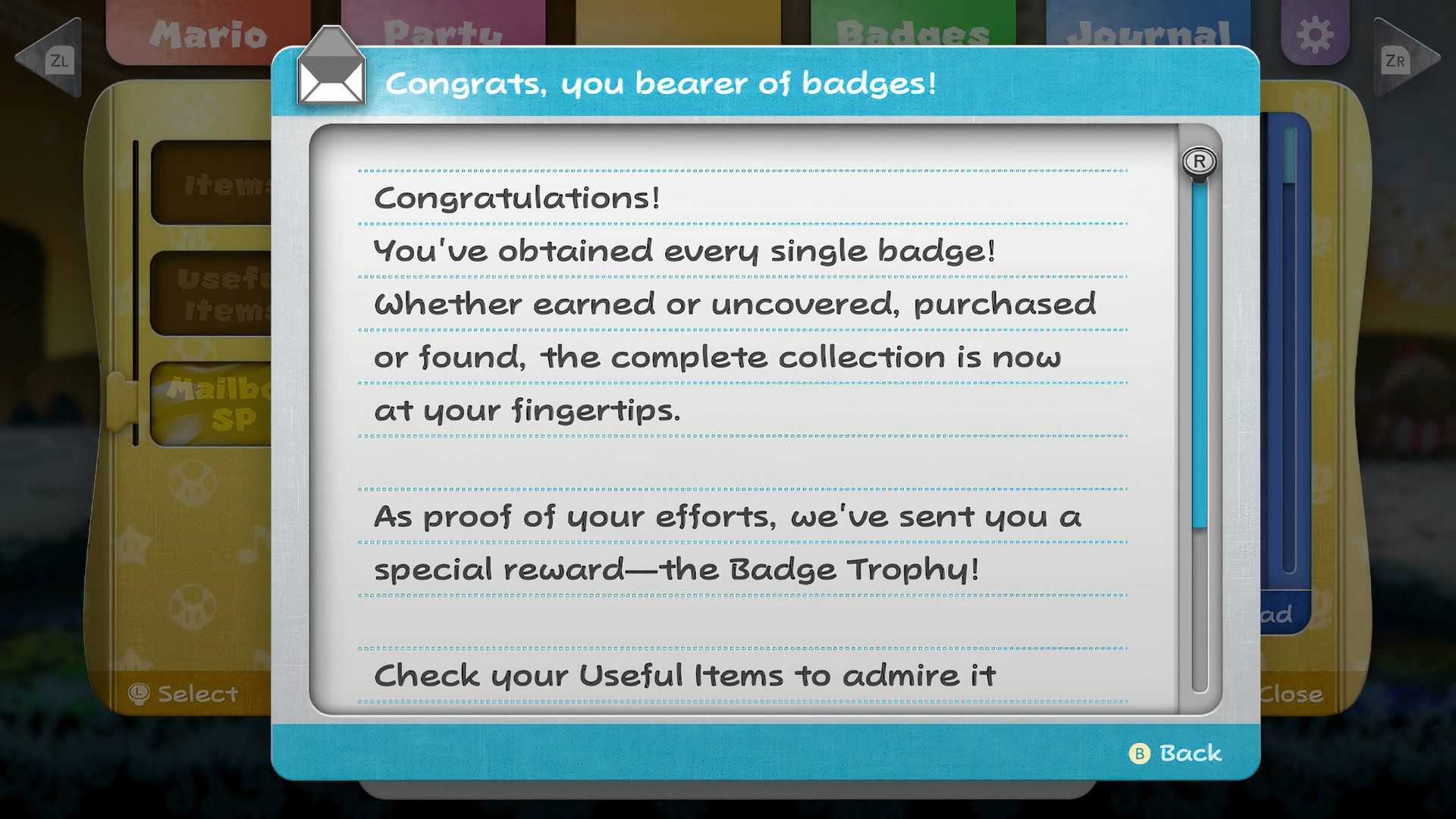 Paper Mario: The Thousand-Year Door - Badge Trophy Email