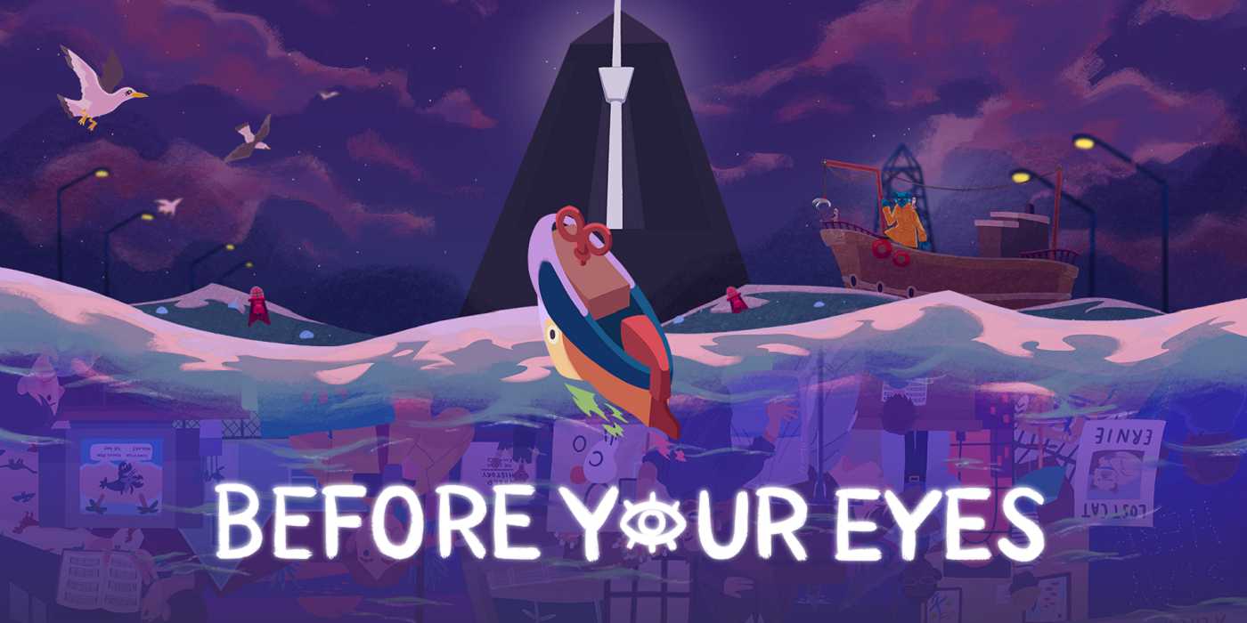 Arte da capa de Before Your Eyes, que mostra um pequeno barco no oceano