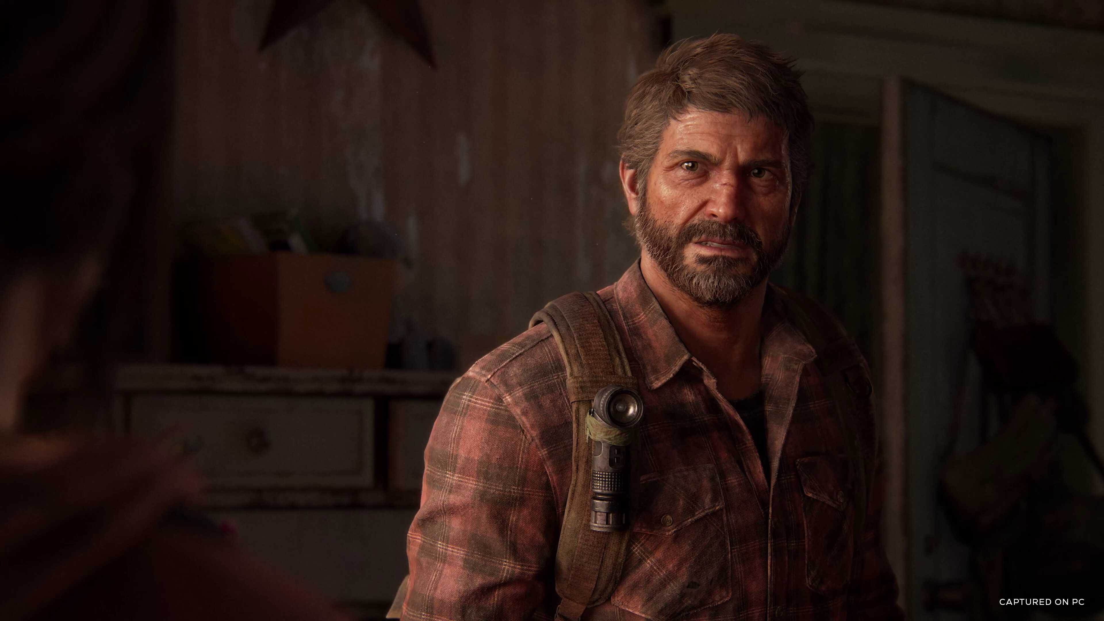 Joel in the PC port of The Last Of Us Part I