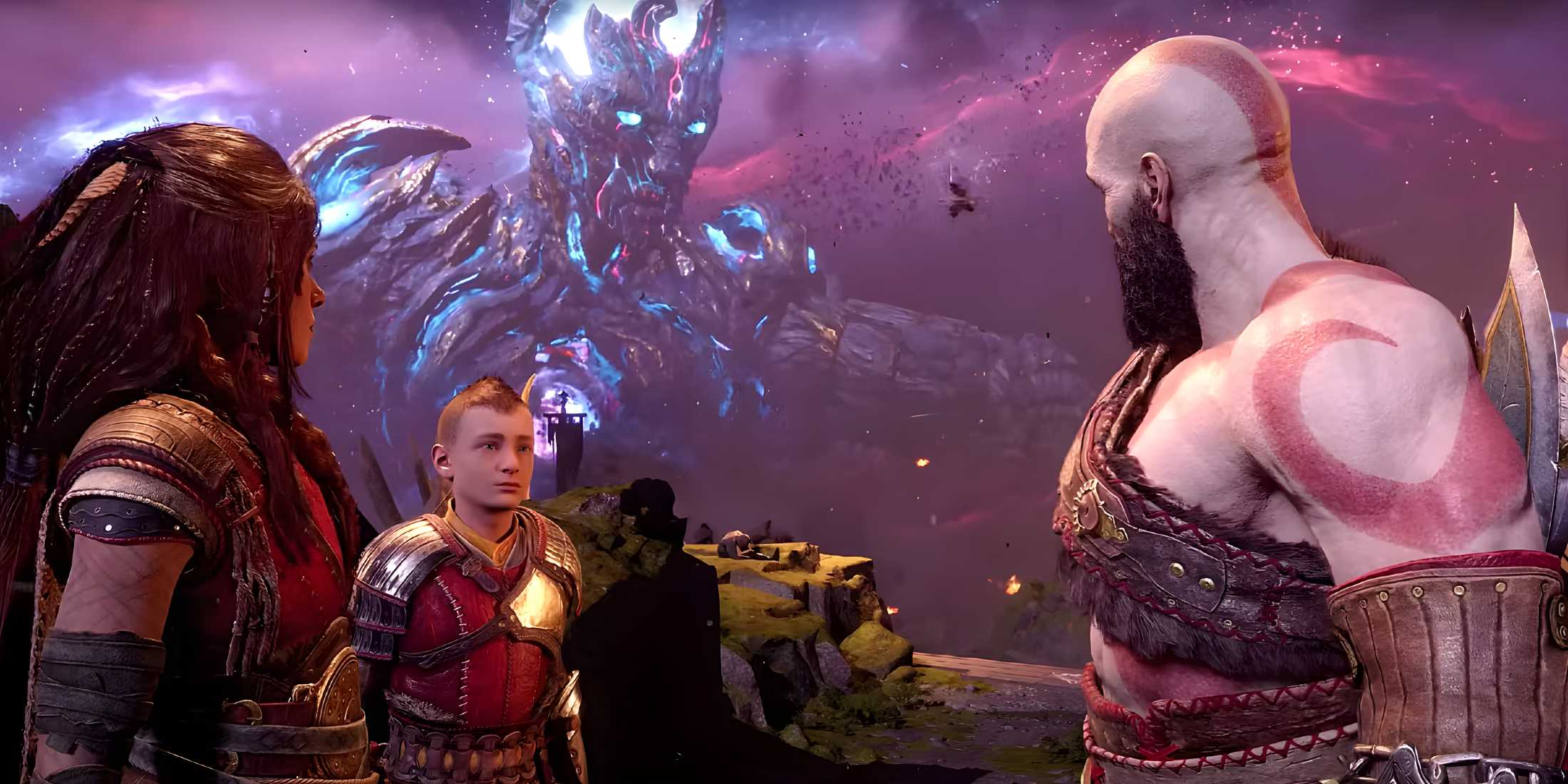 Deus da Guerra Ragnarok Kratos Freya e Atreus em Asgard