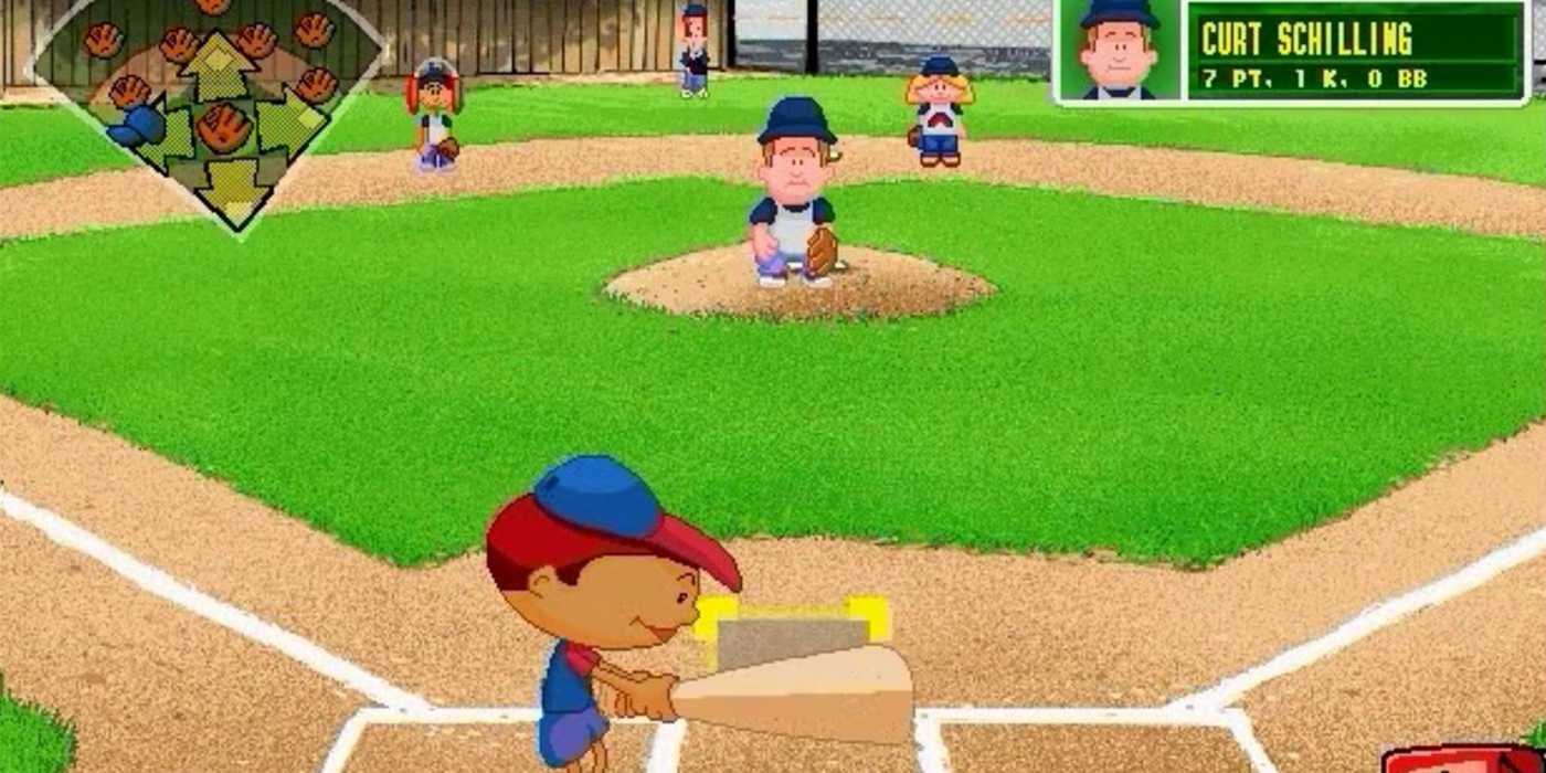 Batting in Backyard Baseball