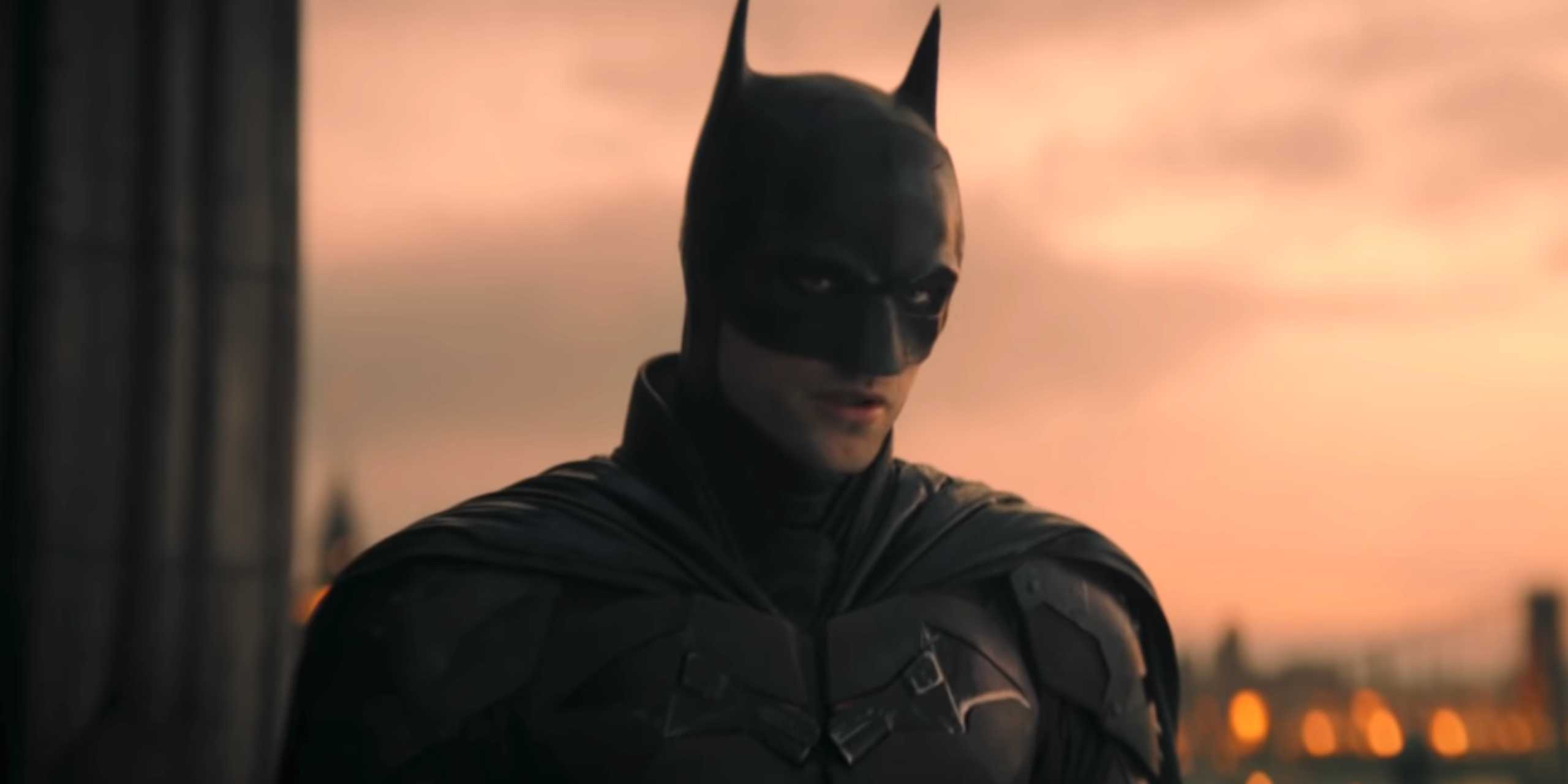 Robert Pattinson as The Batman at dawn