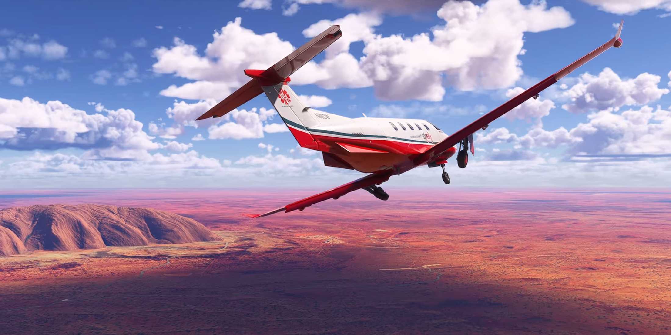 A screenshot from Microsoft Flight Simulator 2024's reveal trailer