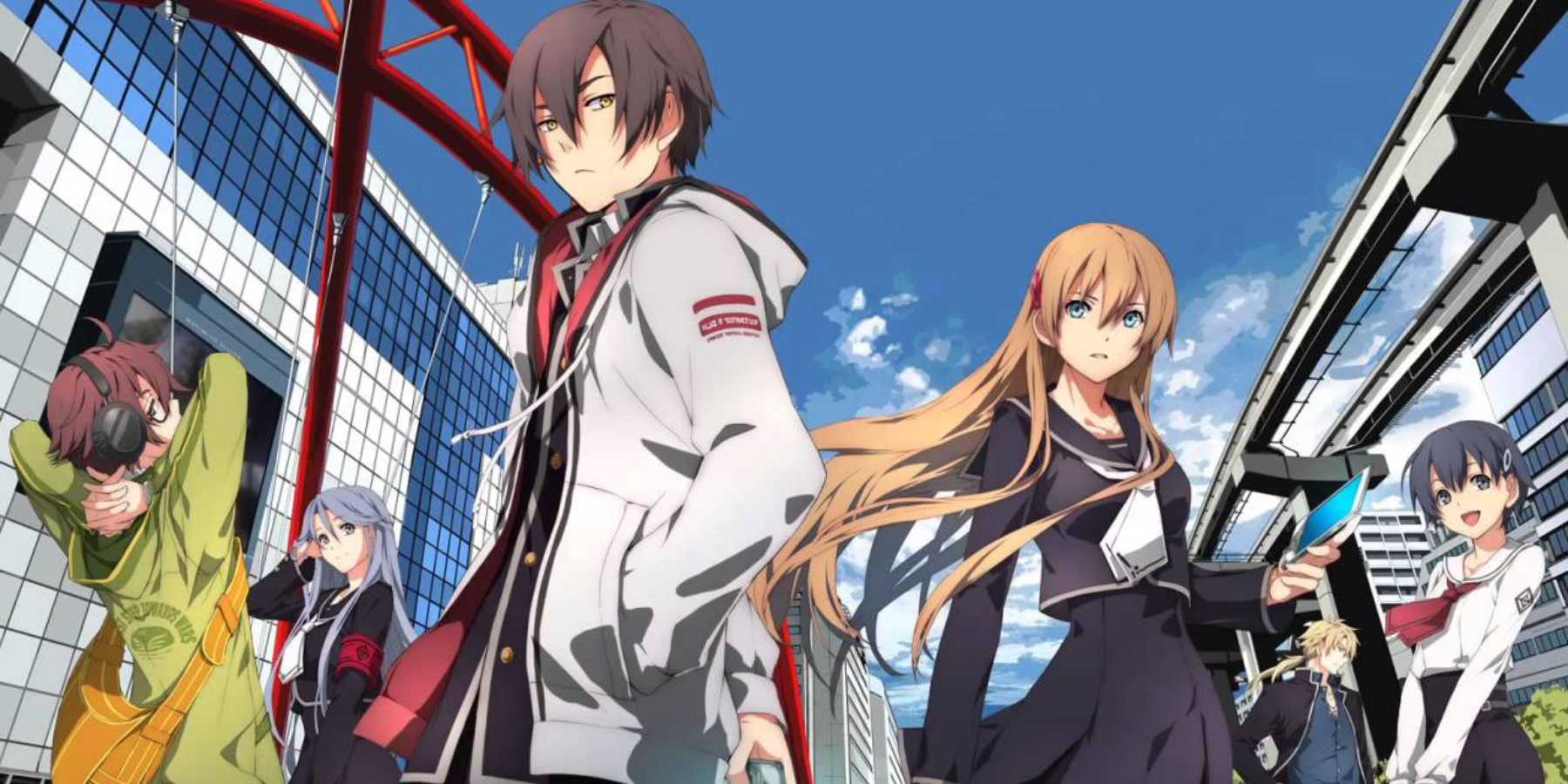 Characters in the streets of Japan in Tokyo Xanadu eX+