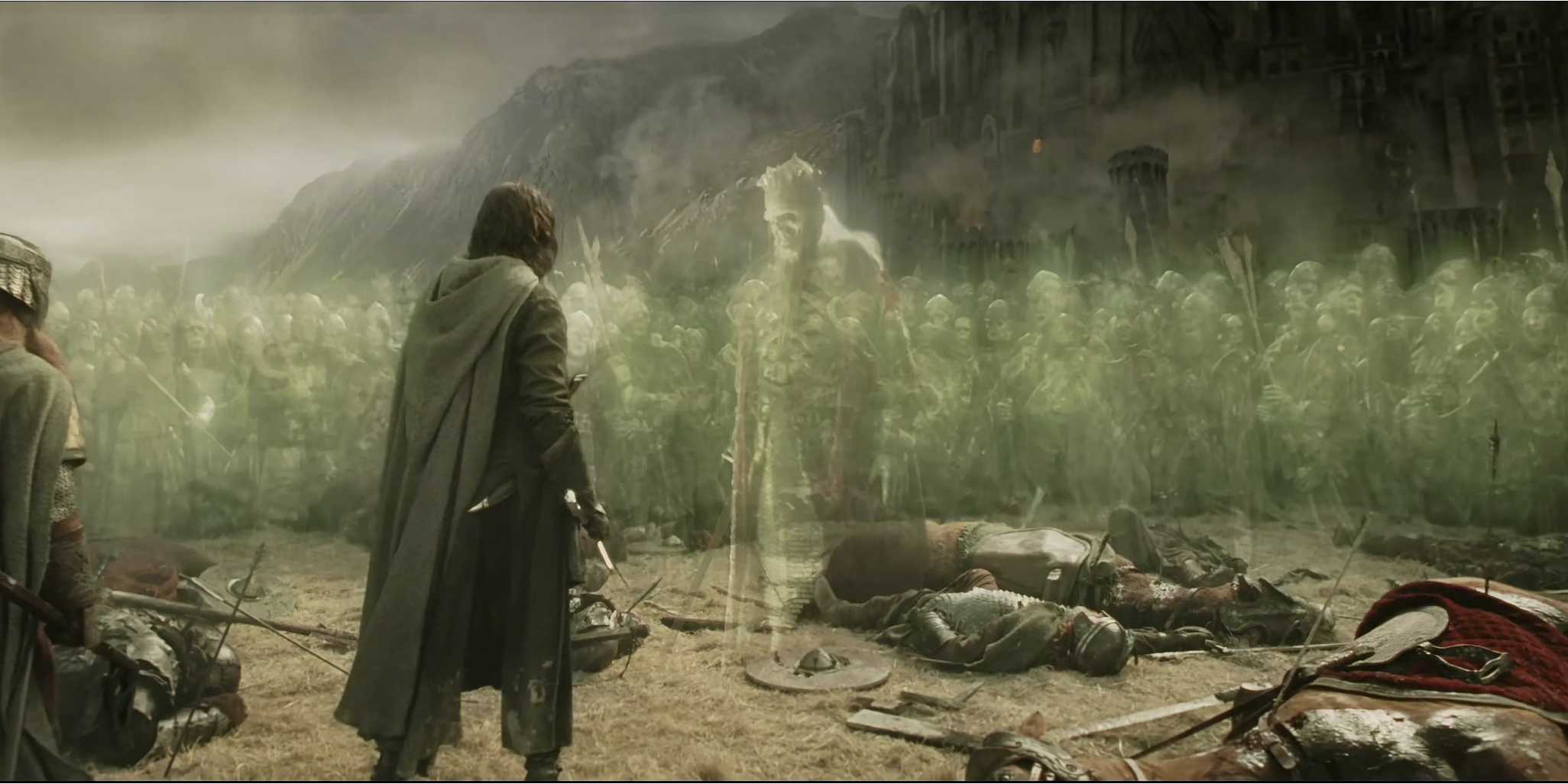 Aragorn se dirige ao Exército dos Mortos em SdA