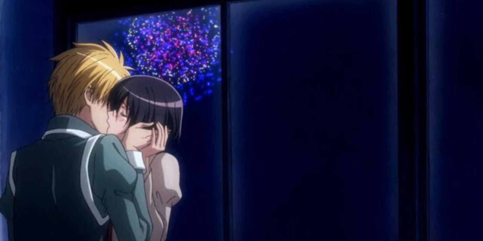 Takumi Usui e Misaki Ayuzawa se beijam em Maid Sama!