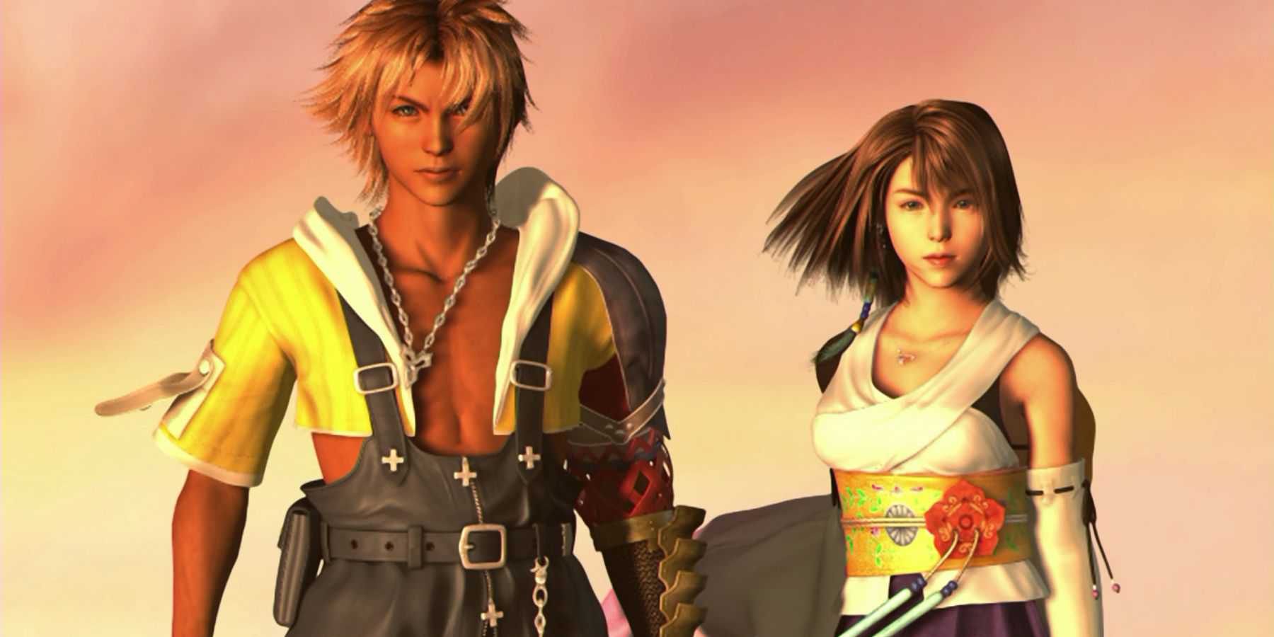 Tidus and Yuna in Final Fantasy 10