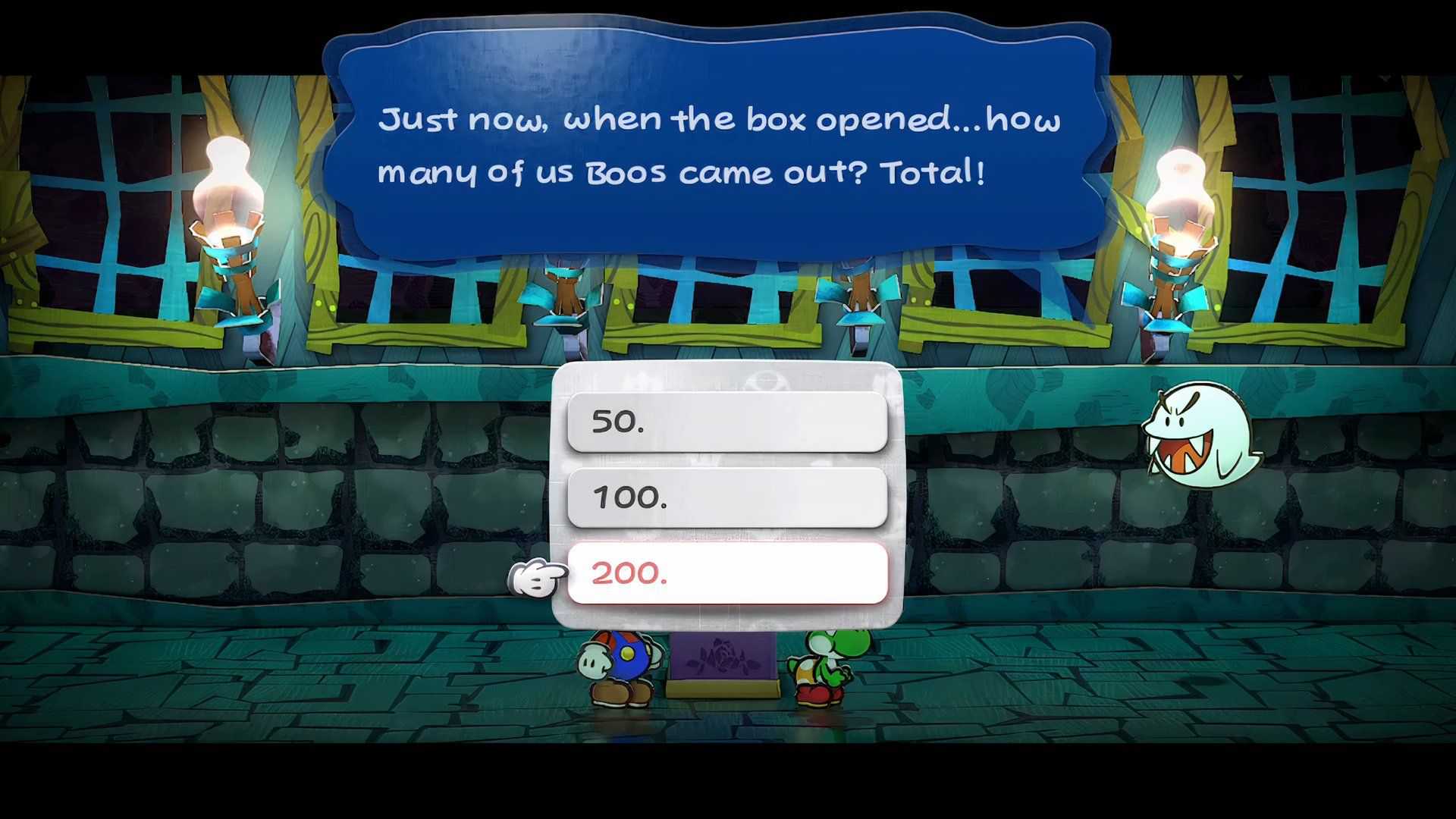 Paper Mario: The Thousand-Year Door - How Many Boos in the Box in Creepy Steeple