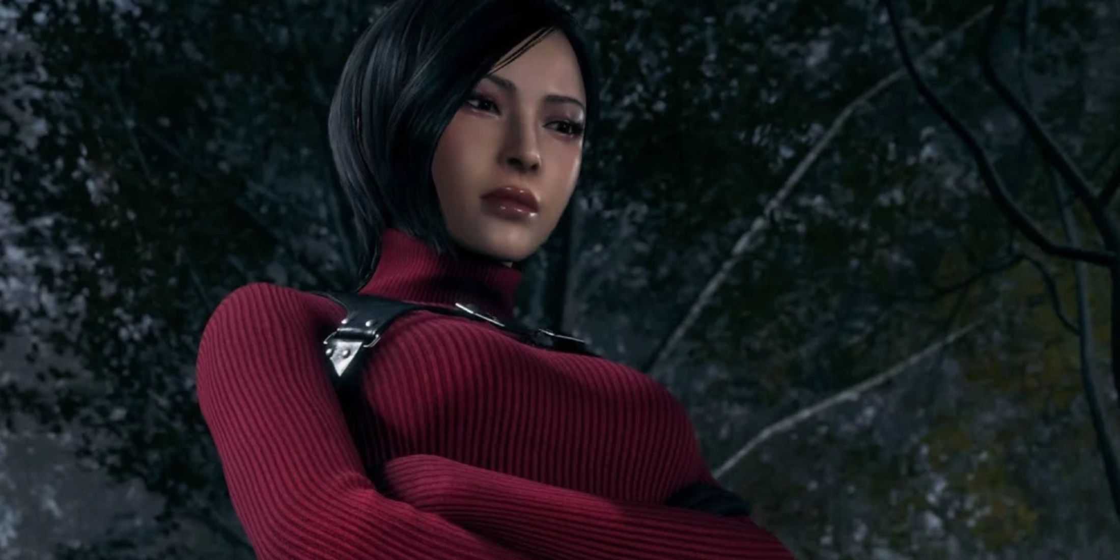 Ada Wong standing with her arms crossed