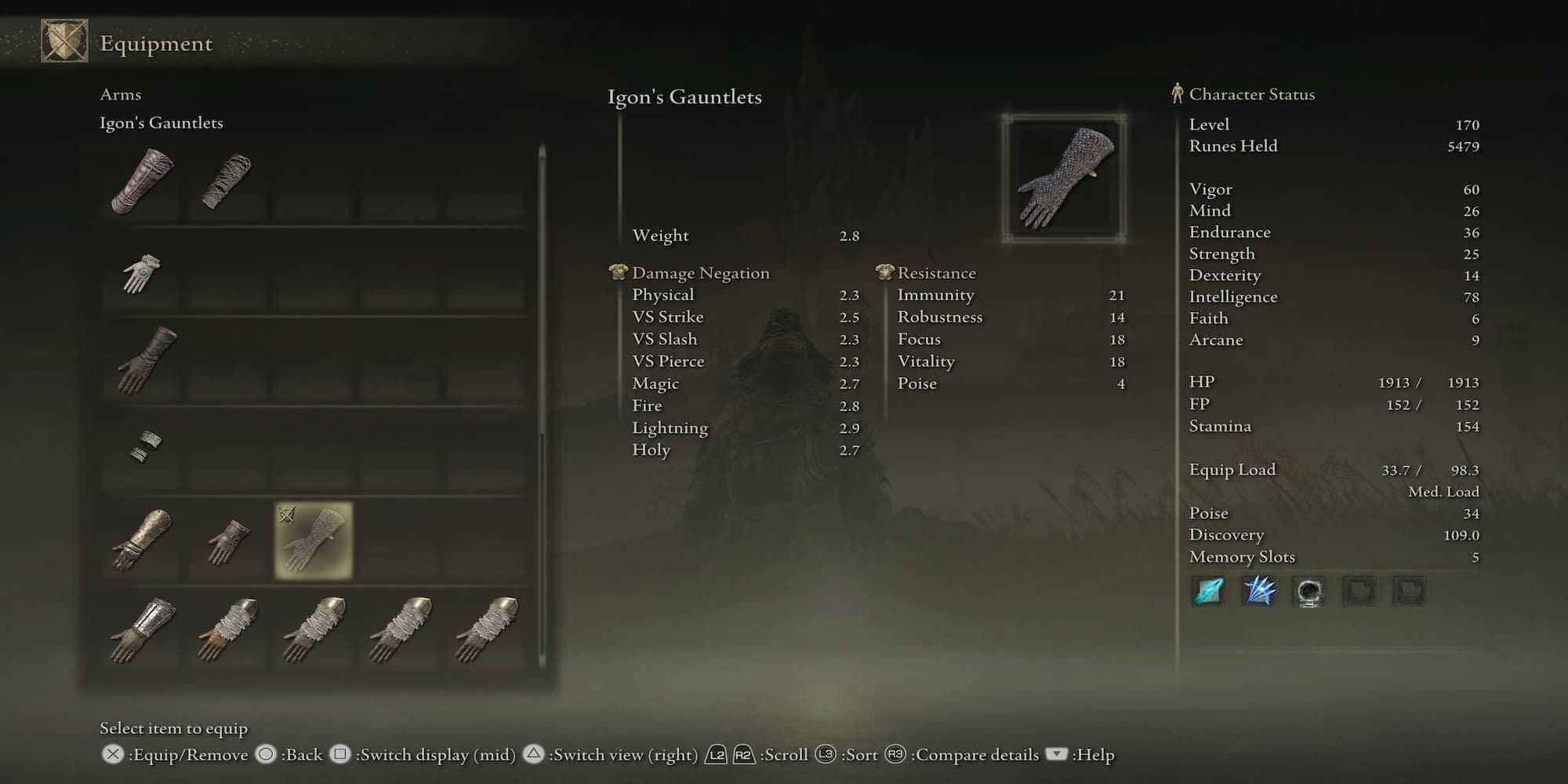 Igon's Gauntlet In The Inventory 