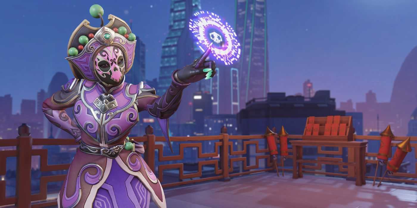 Sombra equipped with the Face Changer skin in Overwatch 2 