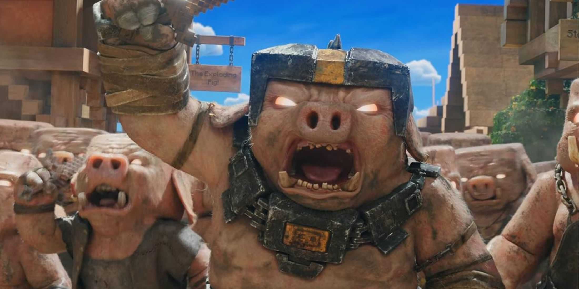 Piglins from A Minecraft Movie