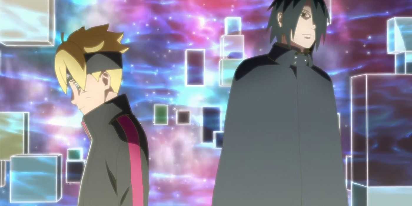 Boruto e Sasuke viajando no tempo