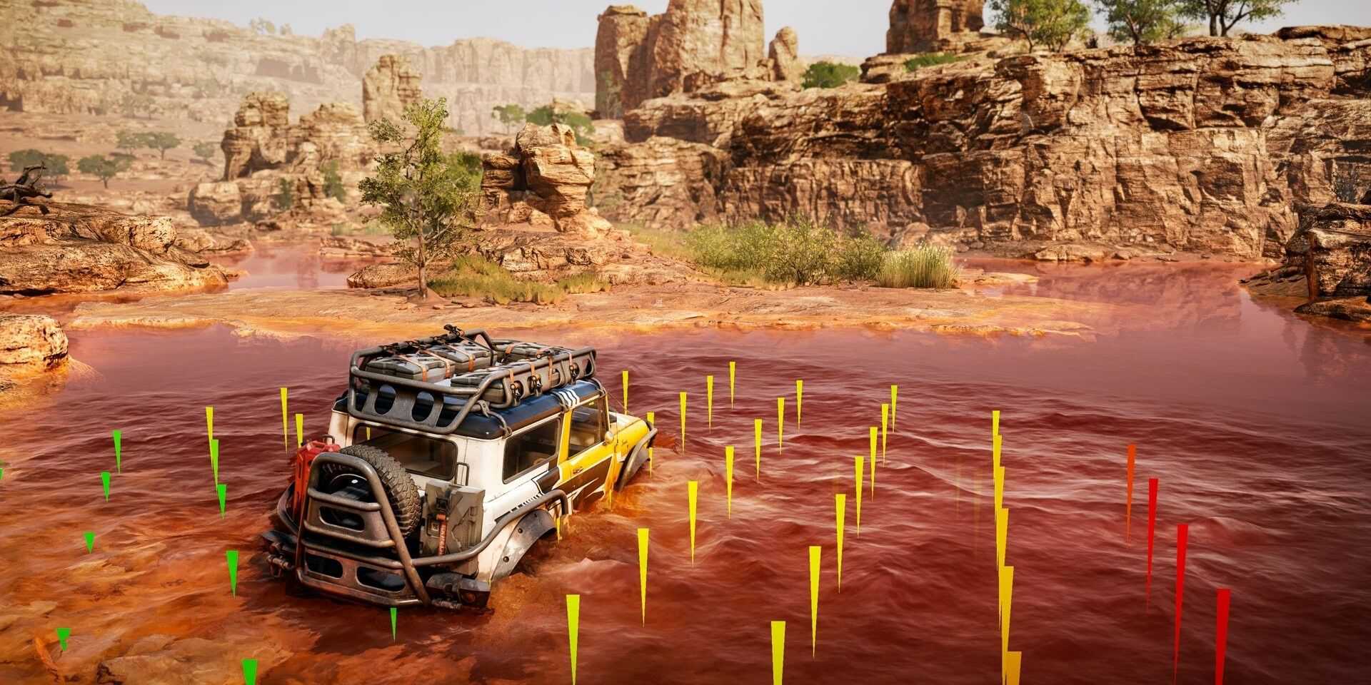 A car in mud in Expeditions - A MudRunner Game