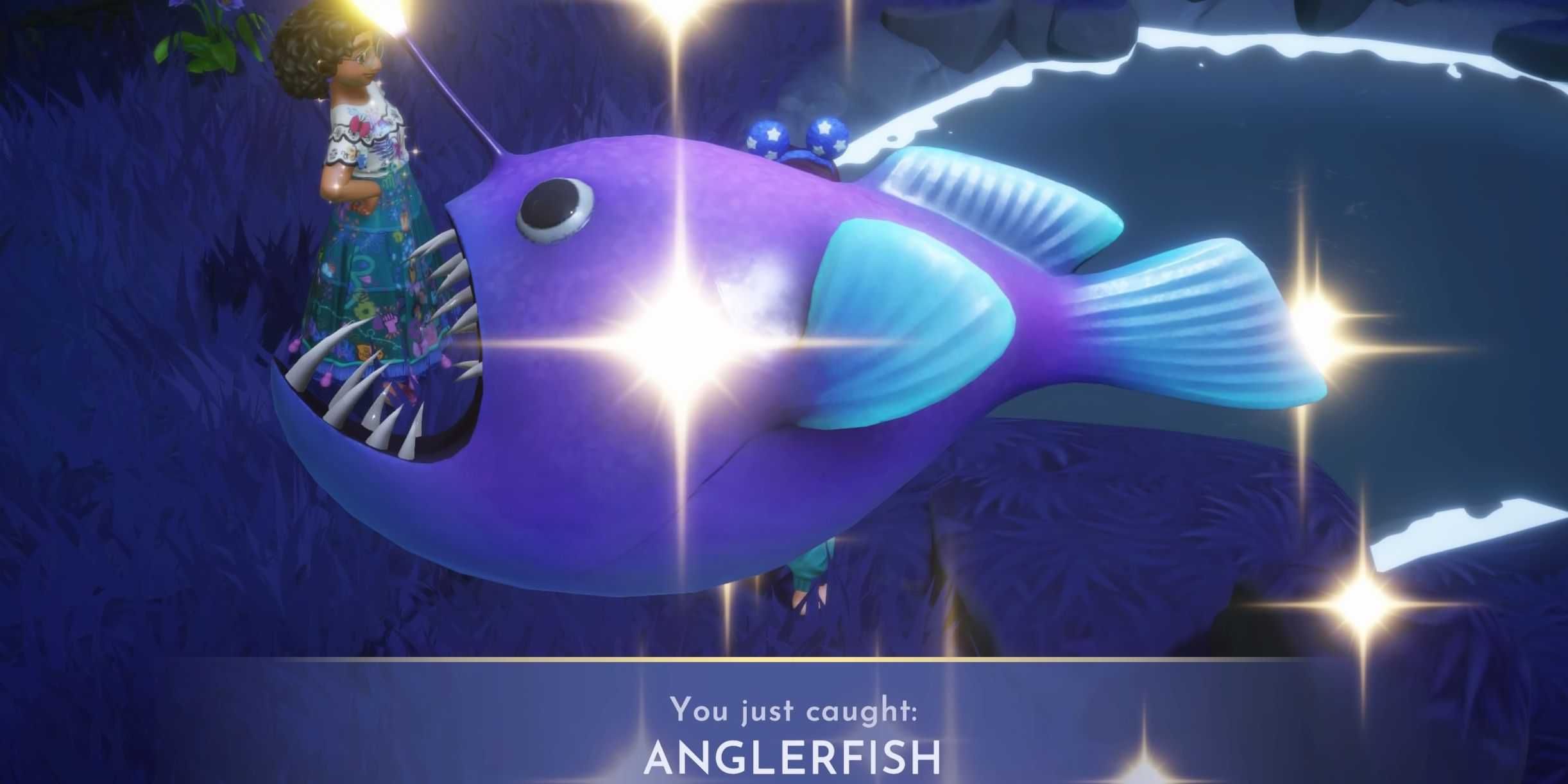 An anglerfish in Disney Dreamlight Valley