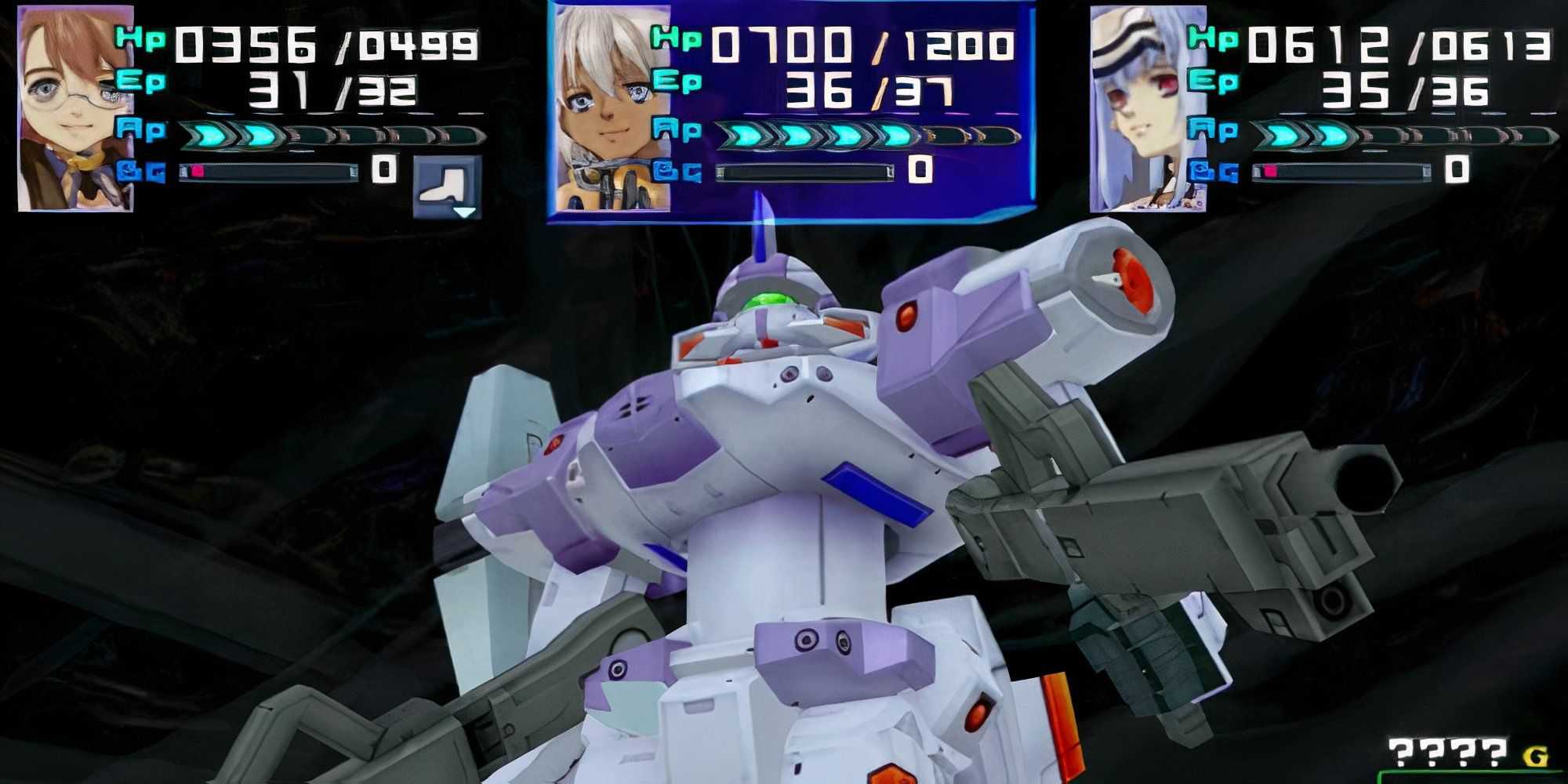 Caos em seu mech em Xenosaga Episódio 1