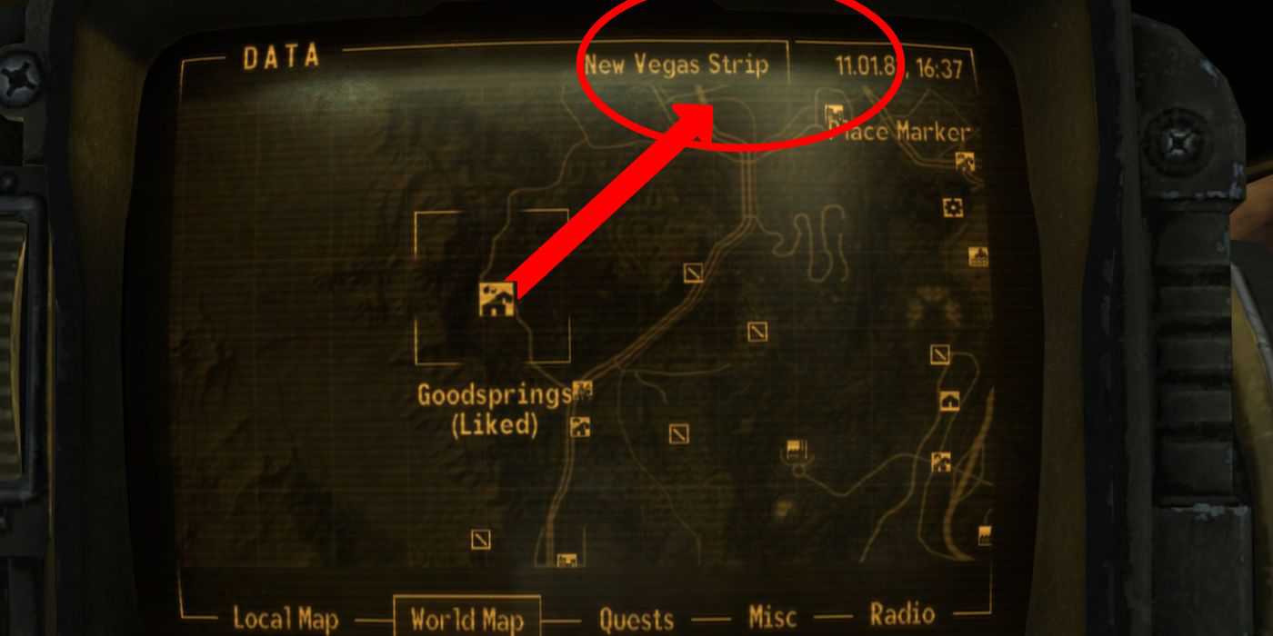 Fallout New Vegas Vá para New Vegas Goodsprings Direct Rota mais rápida-1