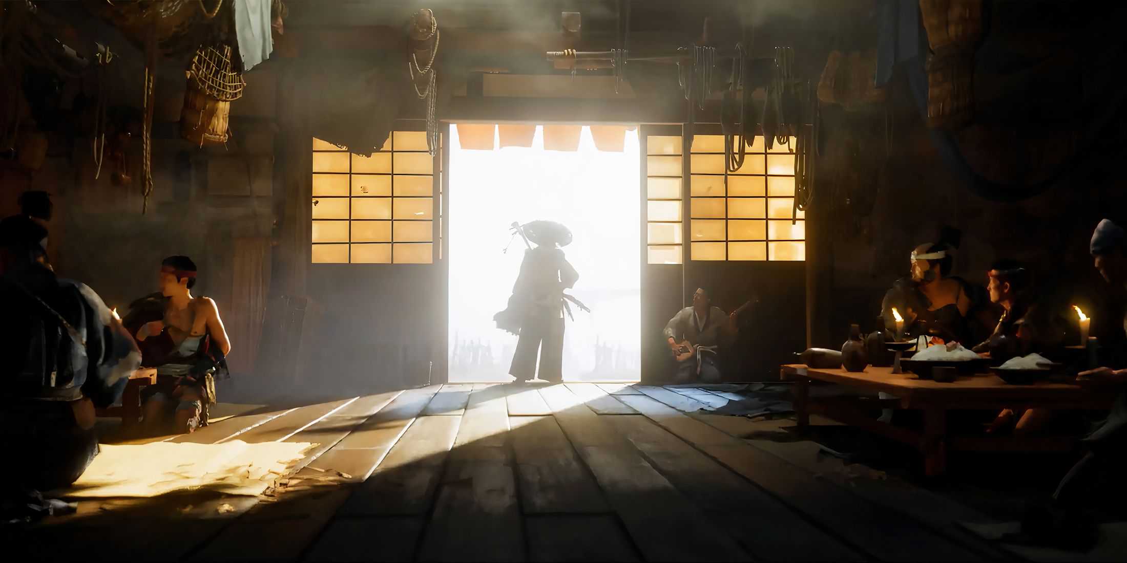 Atsu entering a building in Ghost of Yotei-1