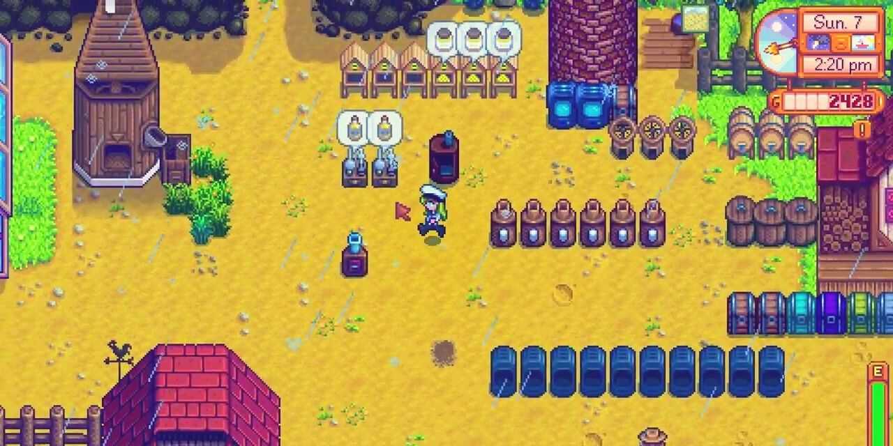 Stardew Valley artisan machines on the farm