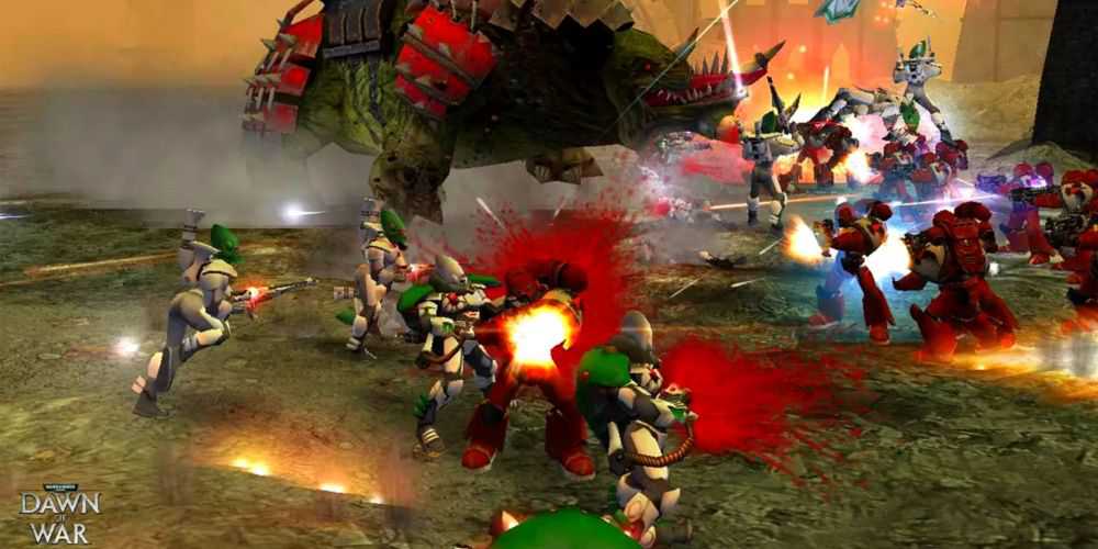 Warhammer 40k Dawn of War combate em tempo real