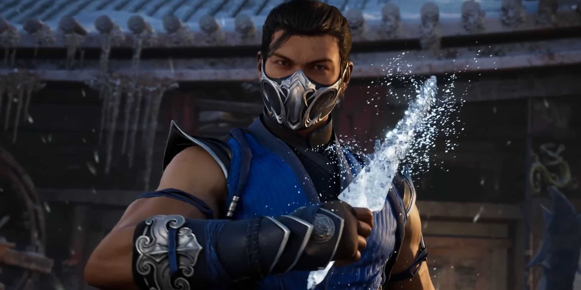 Sub Zero from Mortal Kombat 1 using his ice weapon