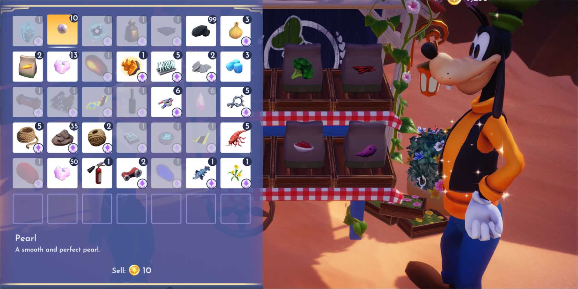 selling pearls in disney dreamlight valley