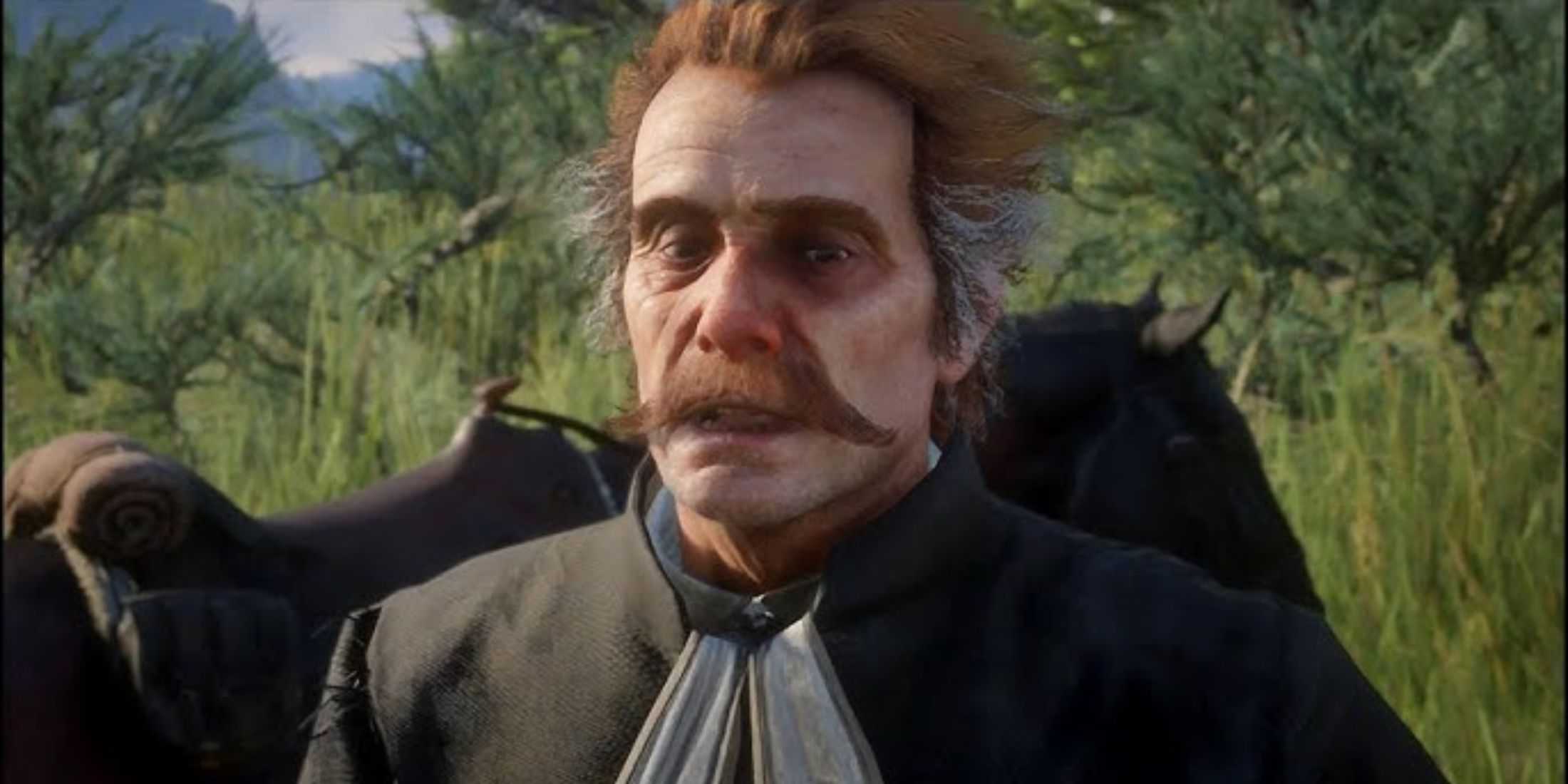 Red Dead Redemption 2 - A close-up of Reverend Swanson