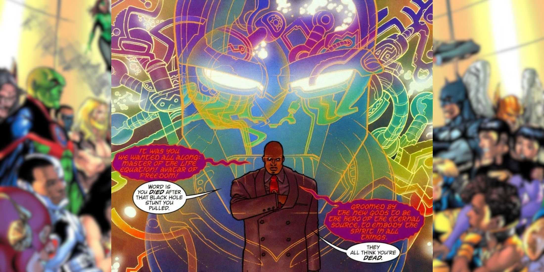 Uma imagem de True Form Darkseid em Death Of The New Gods, 2007