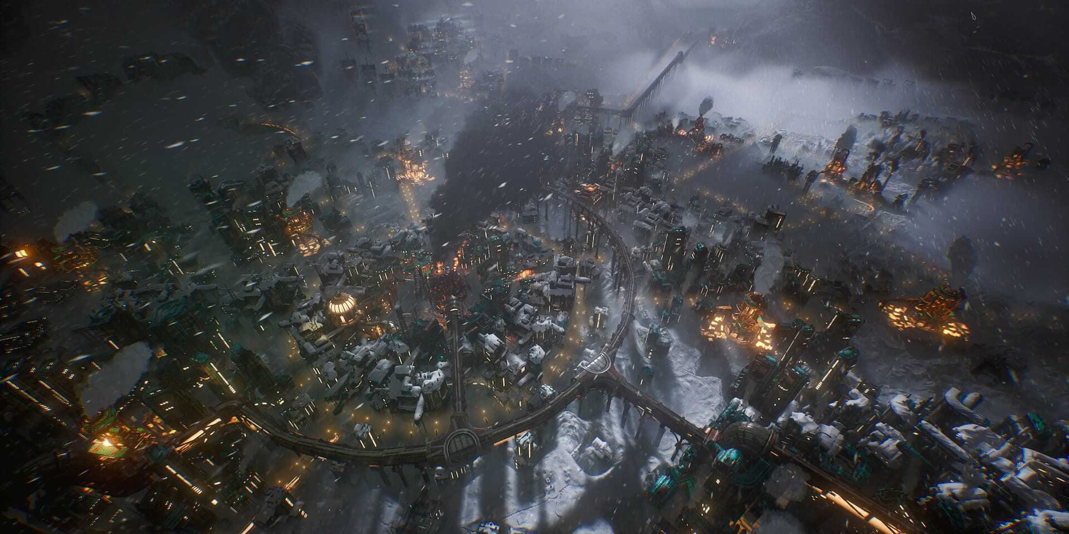 A megacity in Frostpunk 2