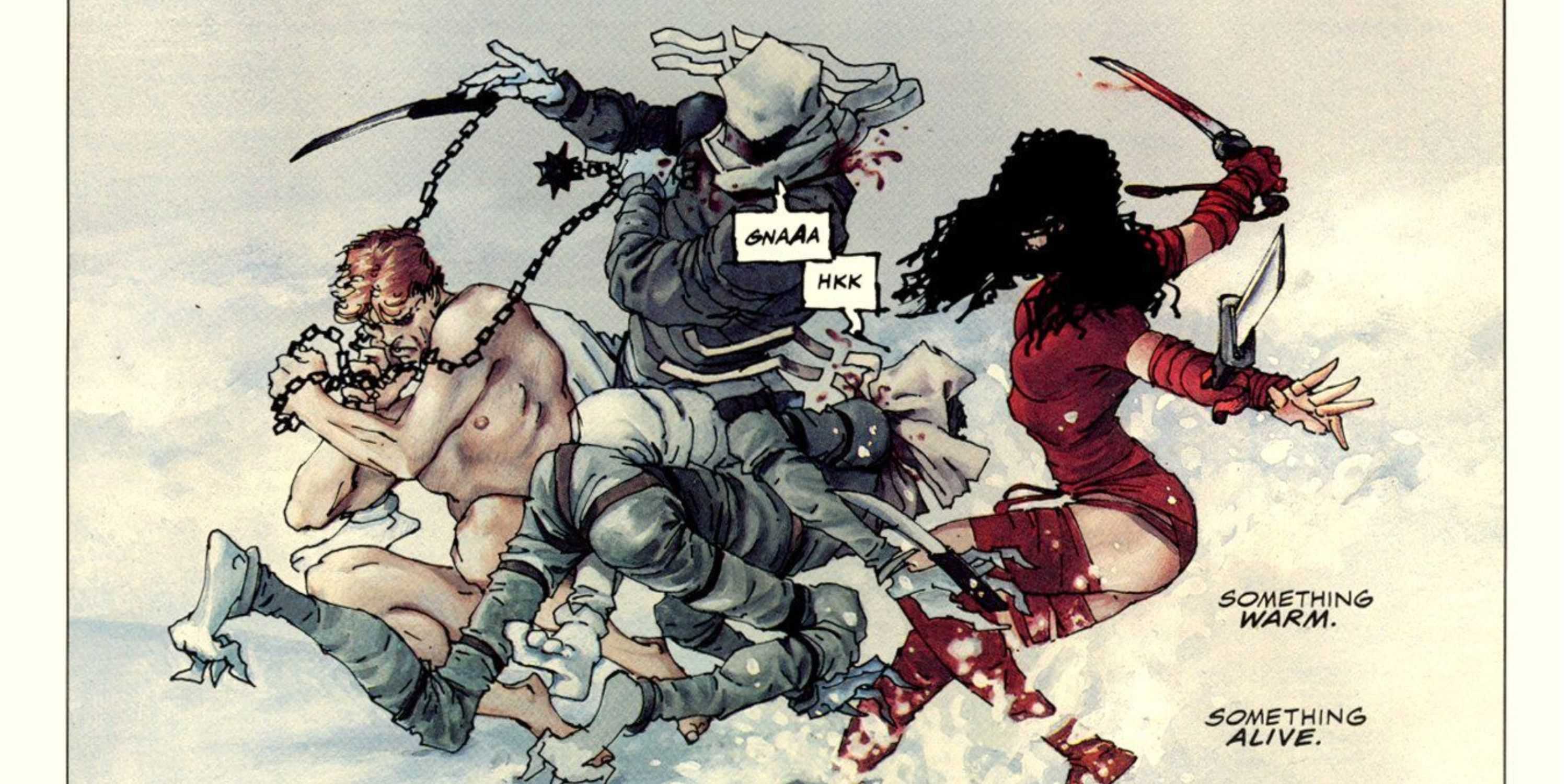 Elektra desenhada por Frank Miller