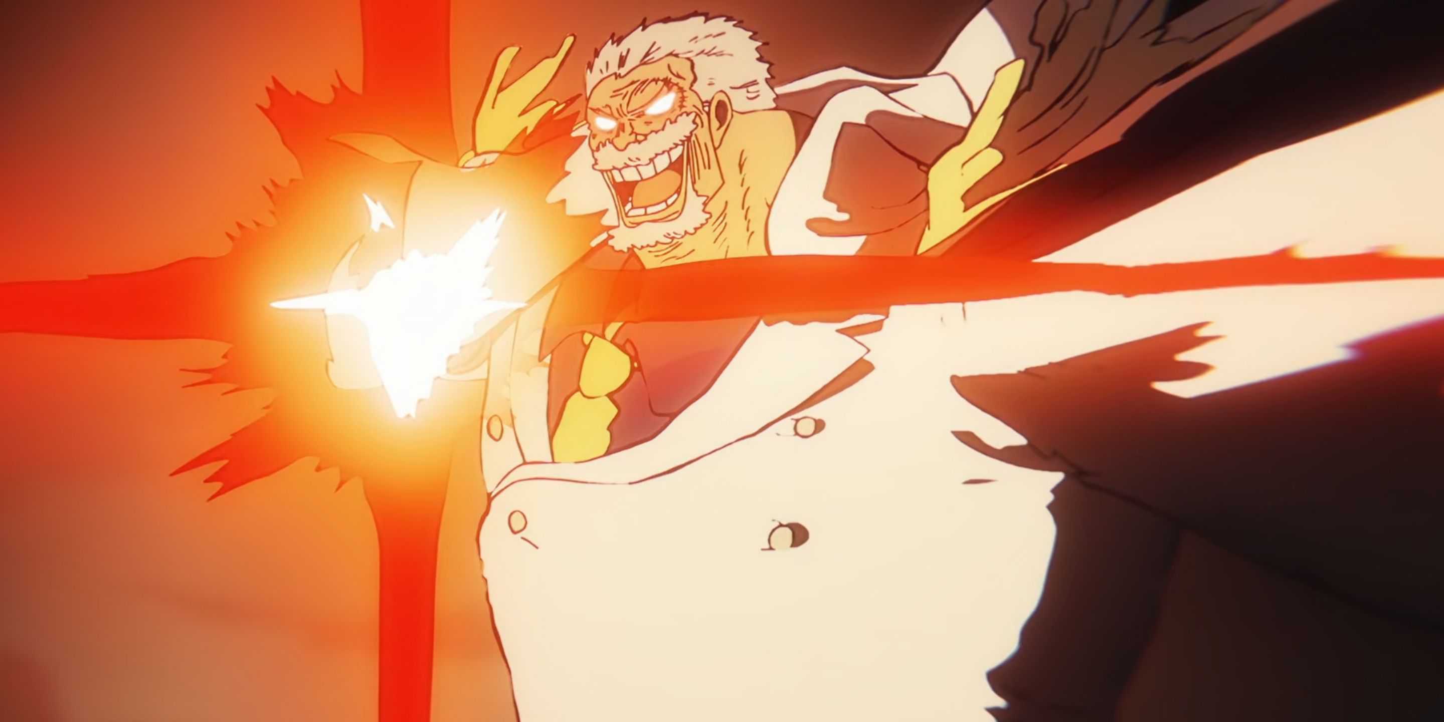 Monkey D. Garp gets ready to attack