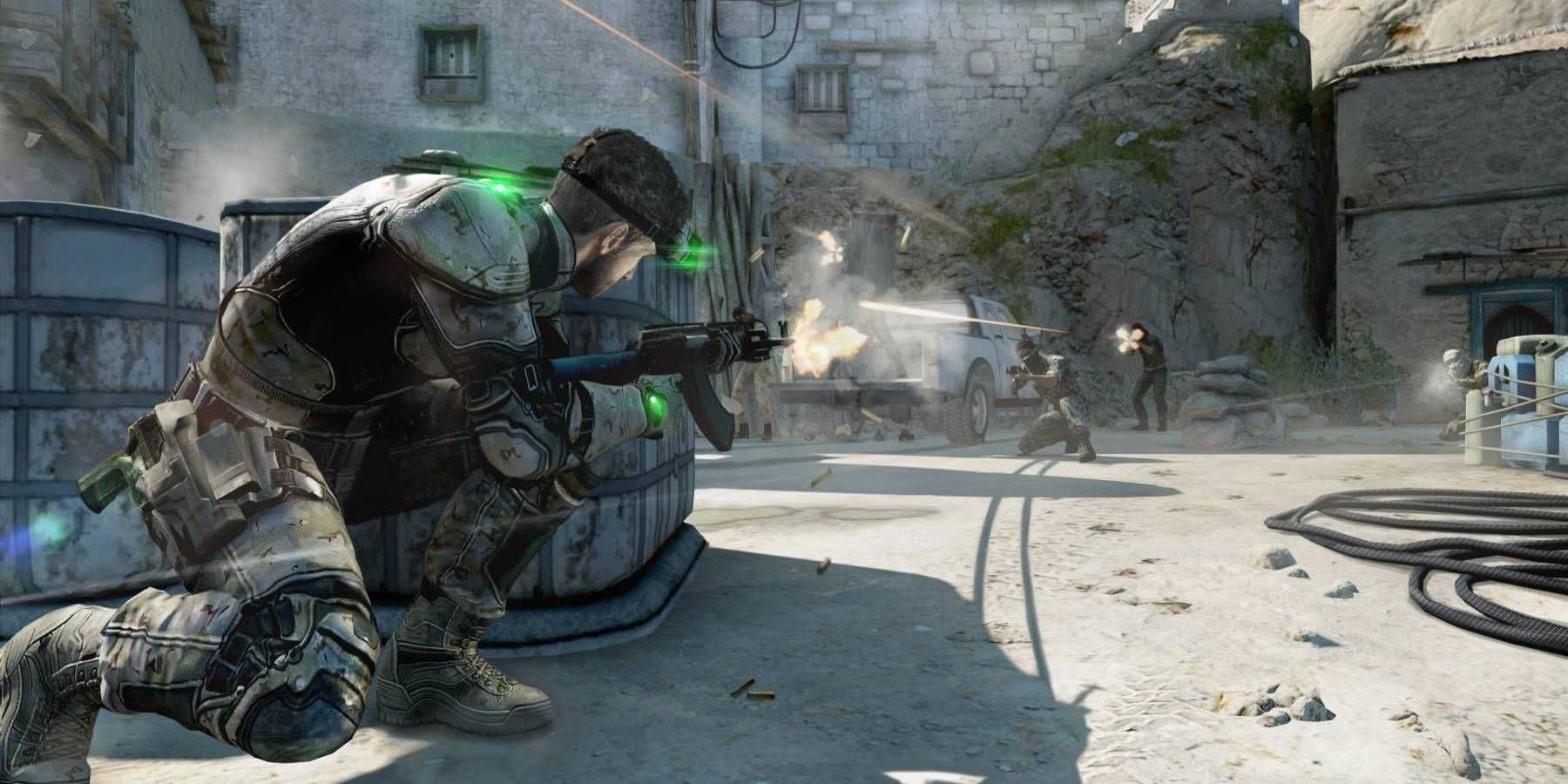 Splinter Cell Blacklist a man crouching