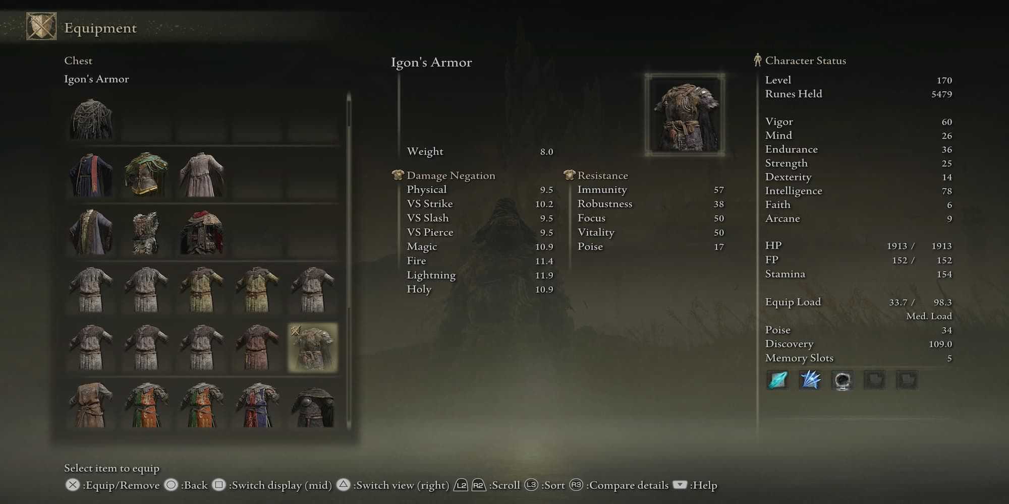 Igon's Armor In The Inventory 