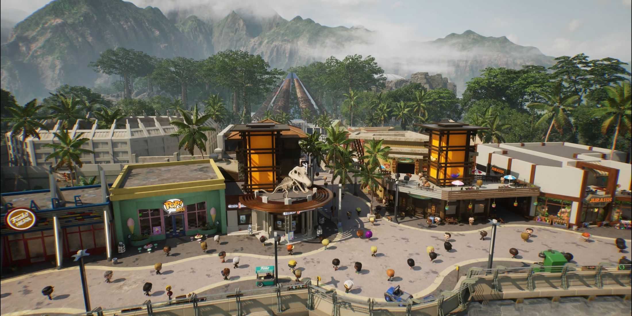 The Jurassic World park as seen in Funko Fusion