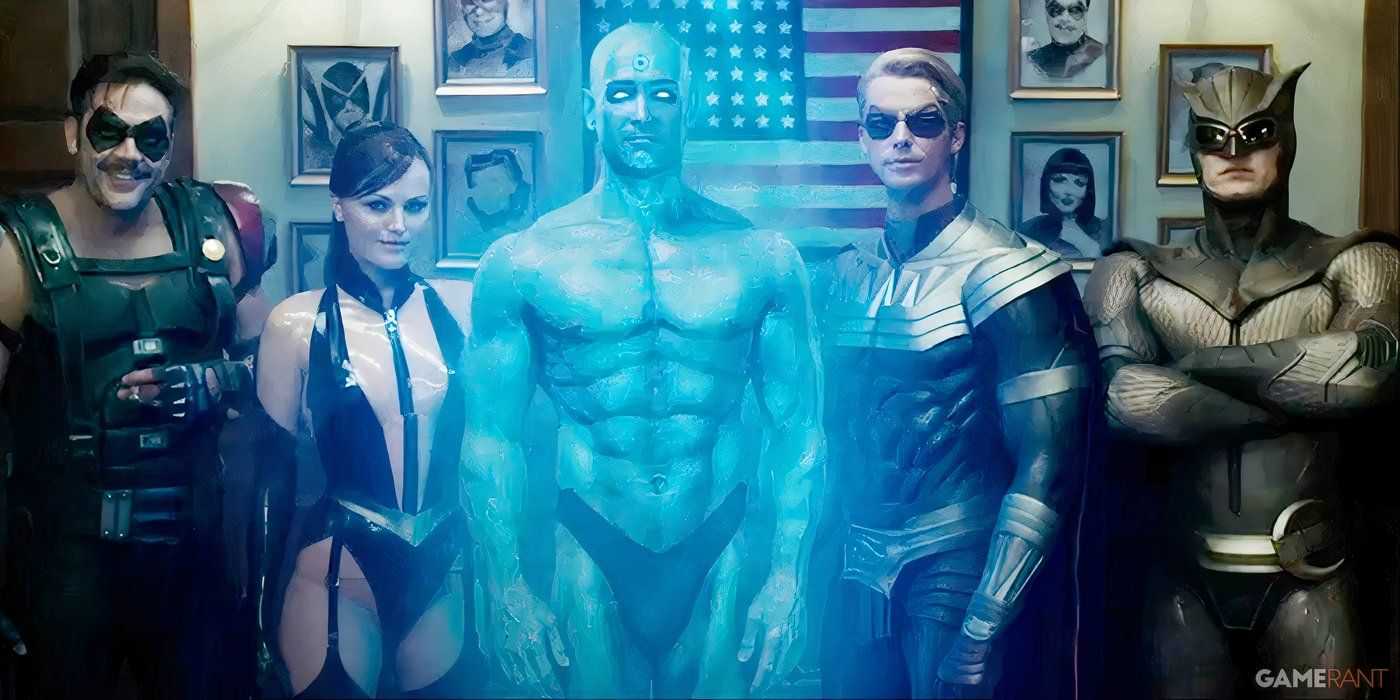 the watchmen promo picture with main characters