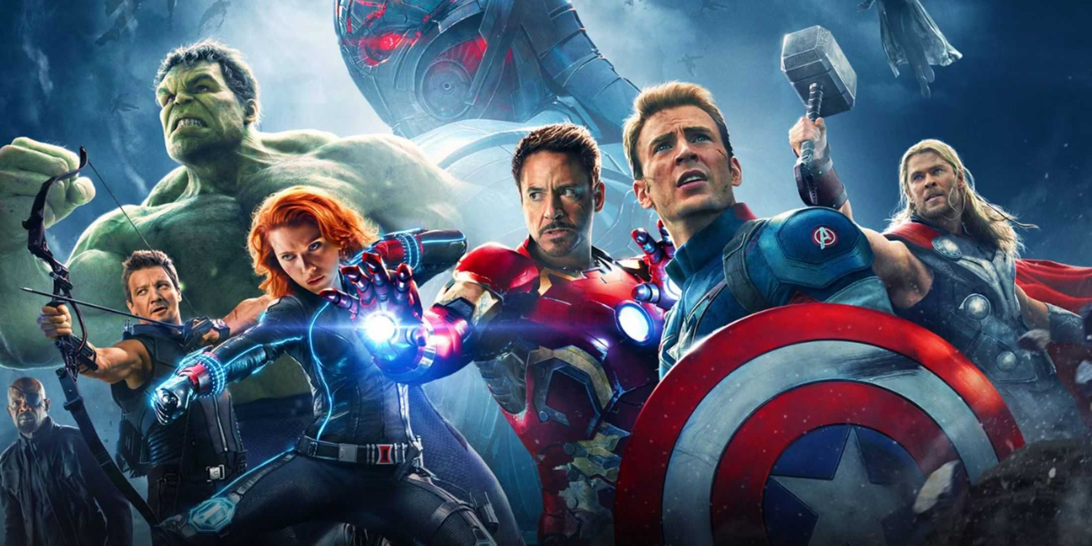 The members of the original MCU Avengers - Hulk, Hawkeye, Black Widow, Iron Man, Captain America, and Thor