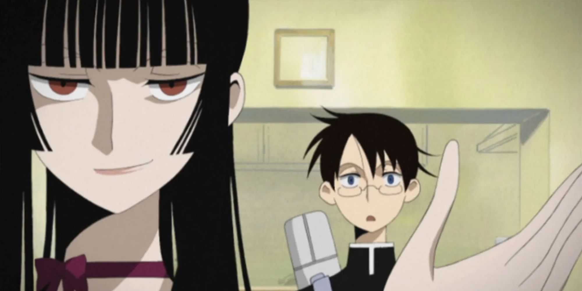 xxxHOLiC - two characters look toward the viewer