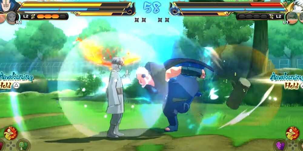 Character performing a parry in Naruto X Boruto Ultimate Ninja Storm Connections