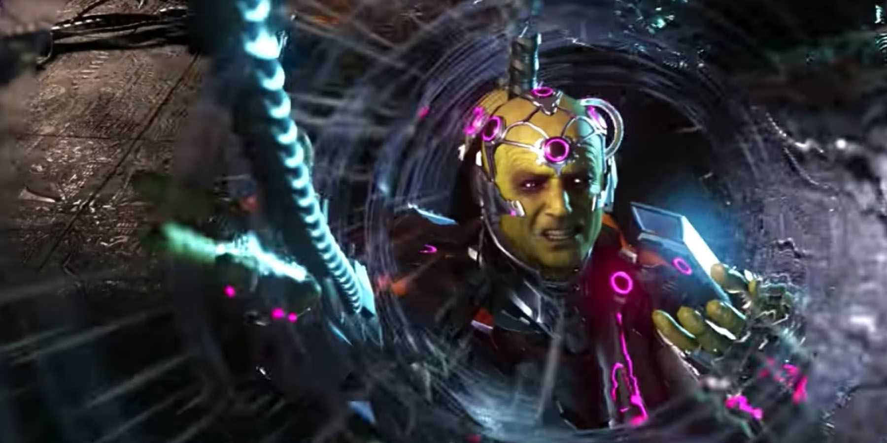 Brainiac using his abilities in Injustice 2