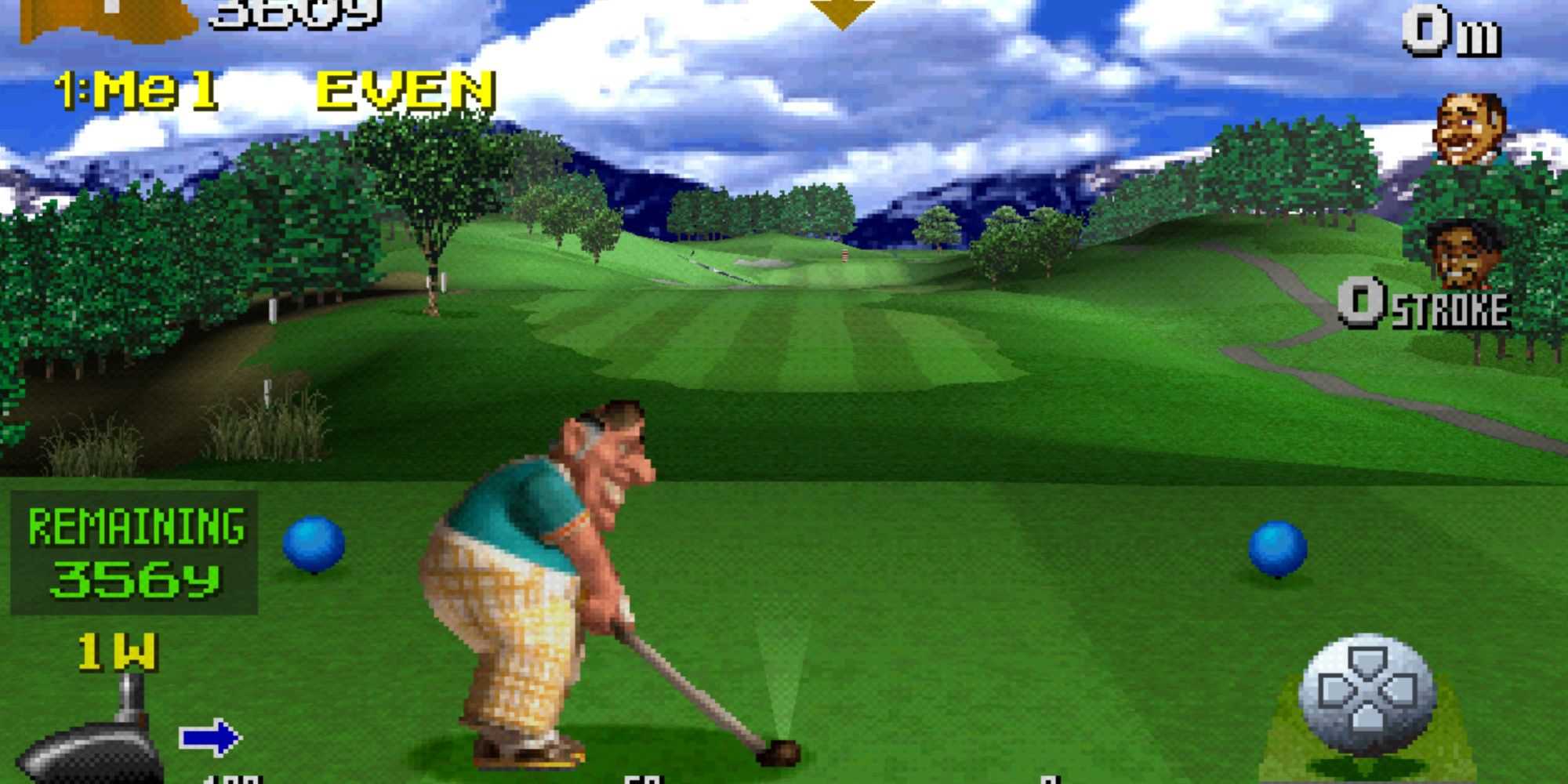 Teeing off as Mel in Hot Shots Golf 2