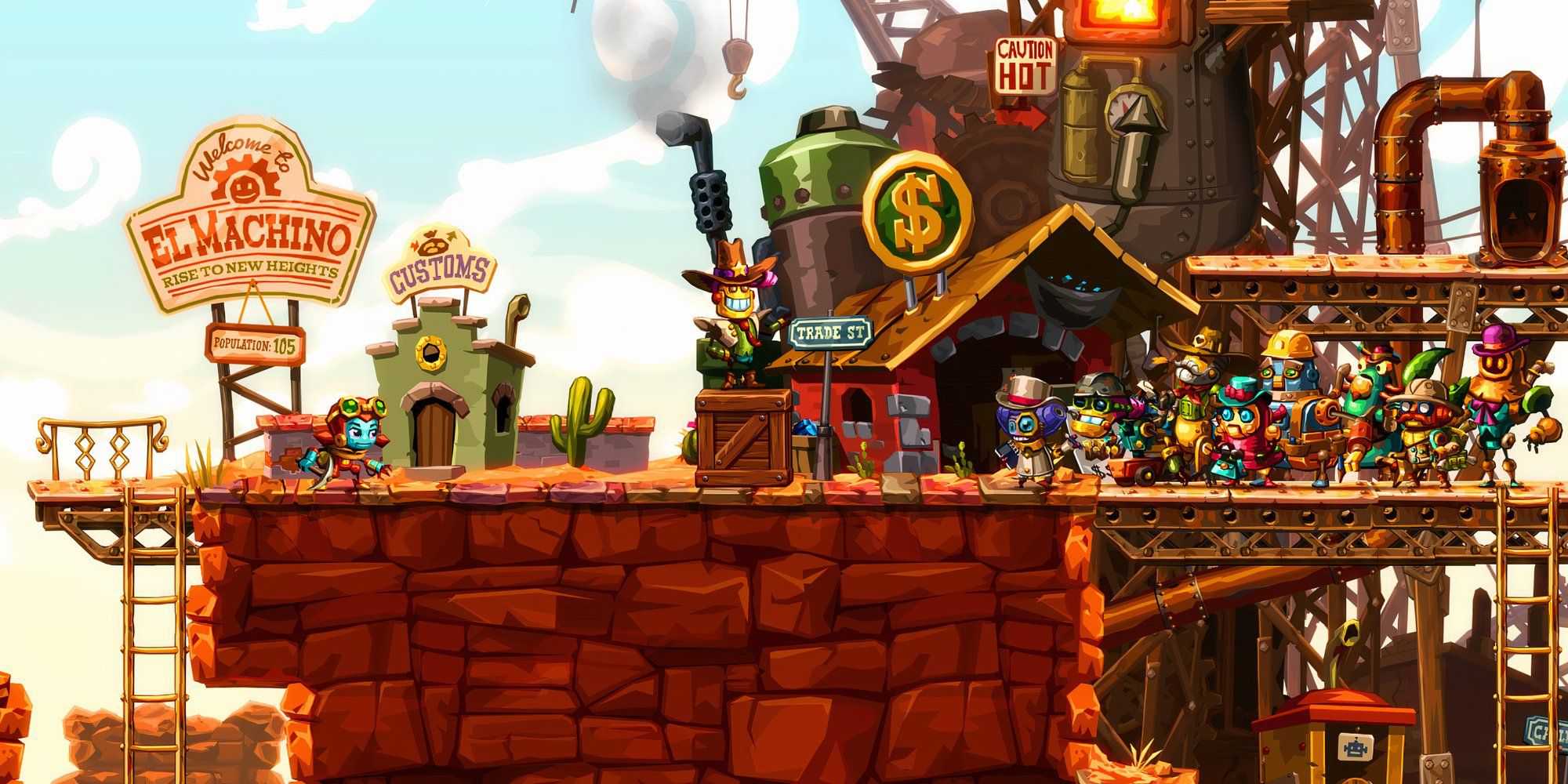 The town in SteamWorld Dig 2